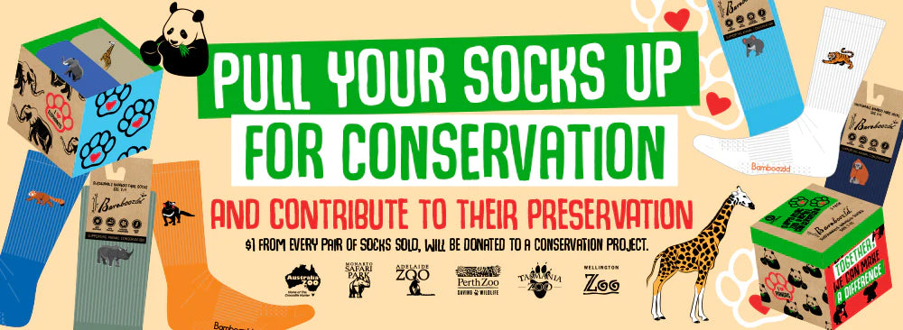 Help Save Our Animals - Bamboo Zoo Conservation Socks