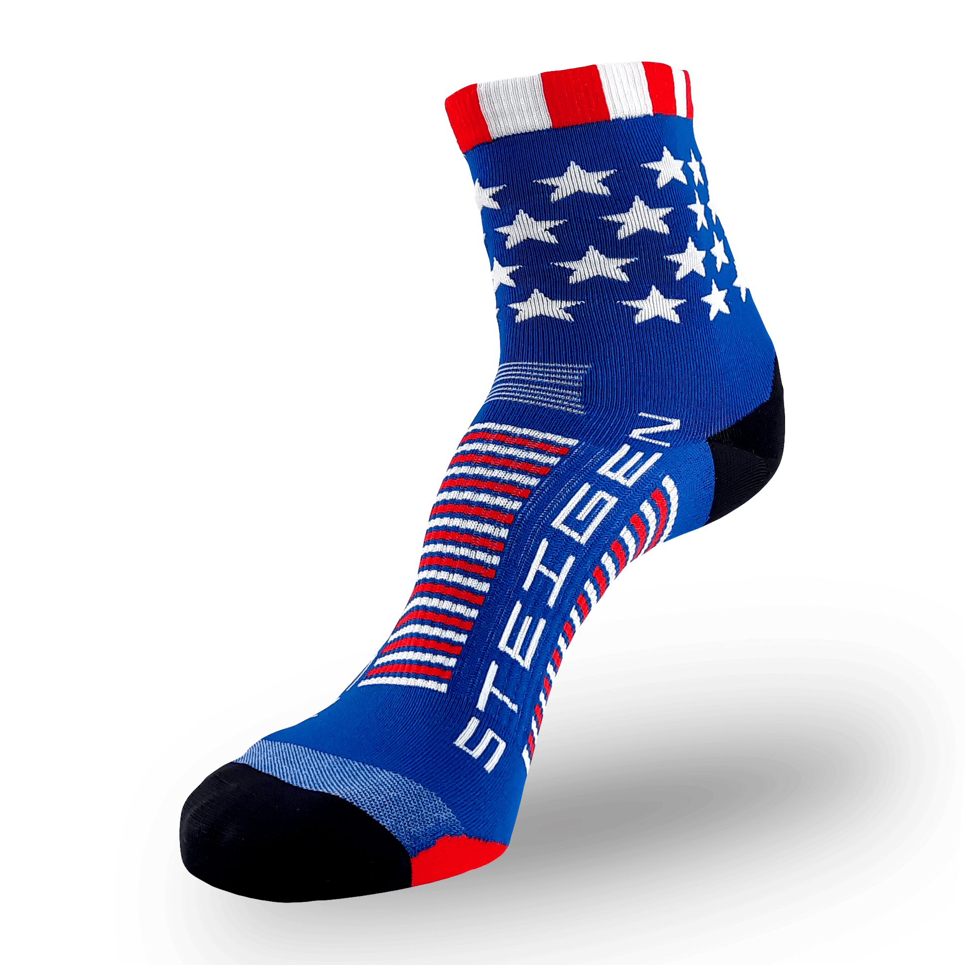 Steigen Running Socks 1/2 Crew - Stars and Stripes