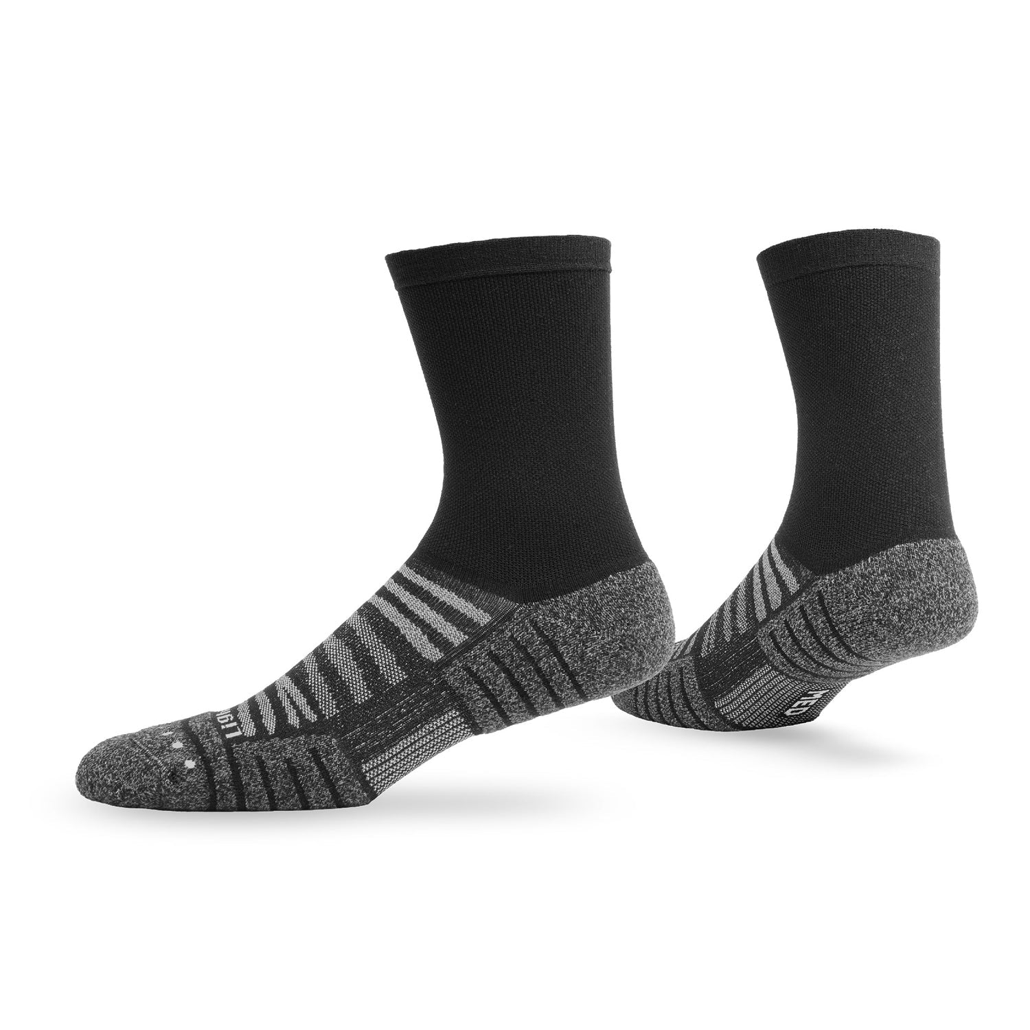 Lightfeet Performance Sports Socks - Half Crew (Black)