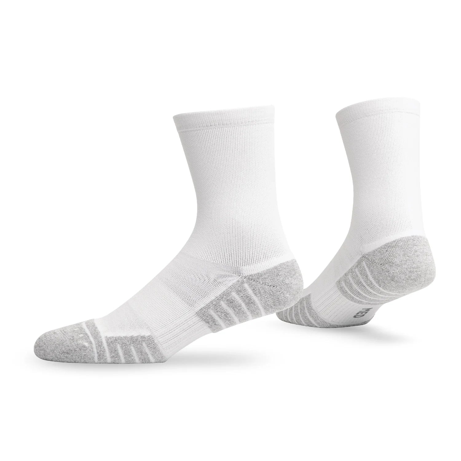 Lightfeet Performance Sports Socks - Half Crew (White)