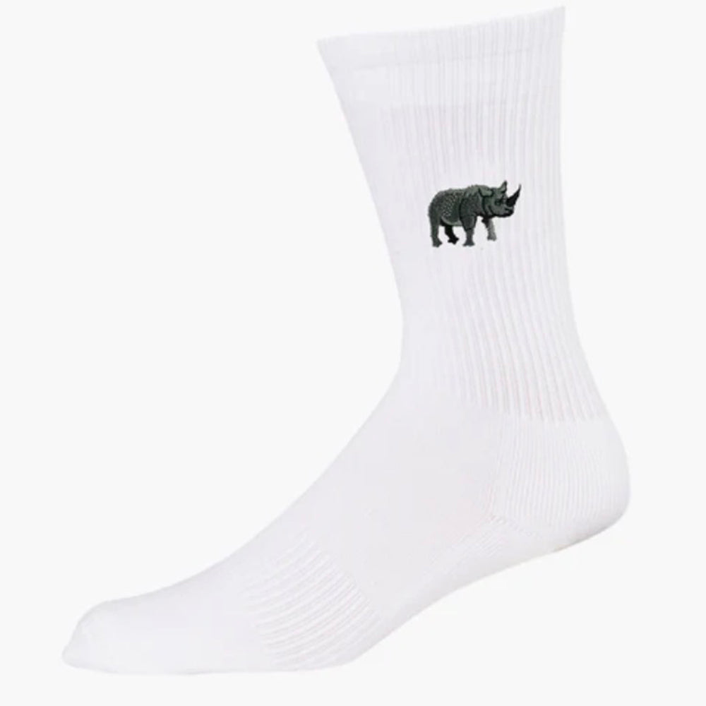 Bamboo Men's Socks - White Rhino Zoo Conservation Socks