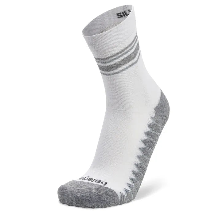 Balega Silver Crew Socks - White