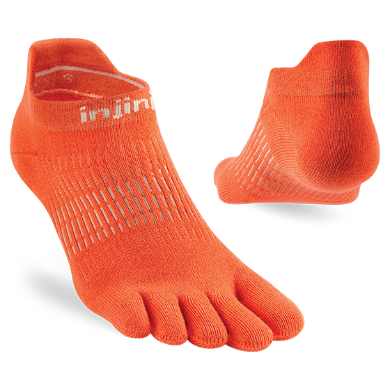 Injinji RUN Women’s Lightweight No Show - Grapefruit