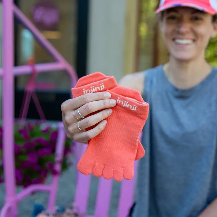 Injinji RUN Women’s Lightweight No Show - Grapefruit