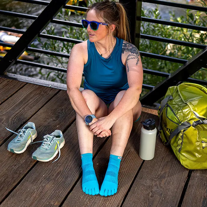 Injinji RUN Lightweight Mini Crew - Pacific Blue