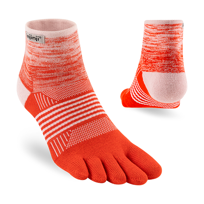 Injinji TRAIL Women's Mini Crew - Hibiscus