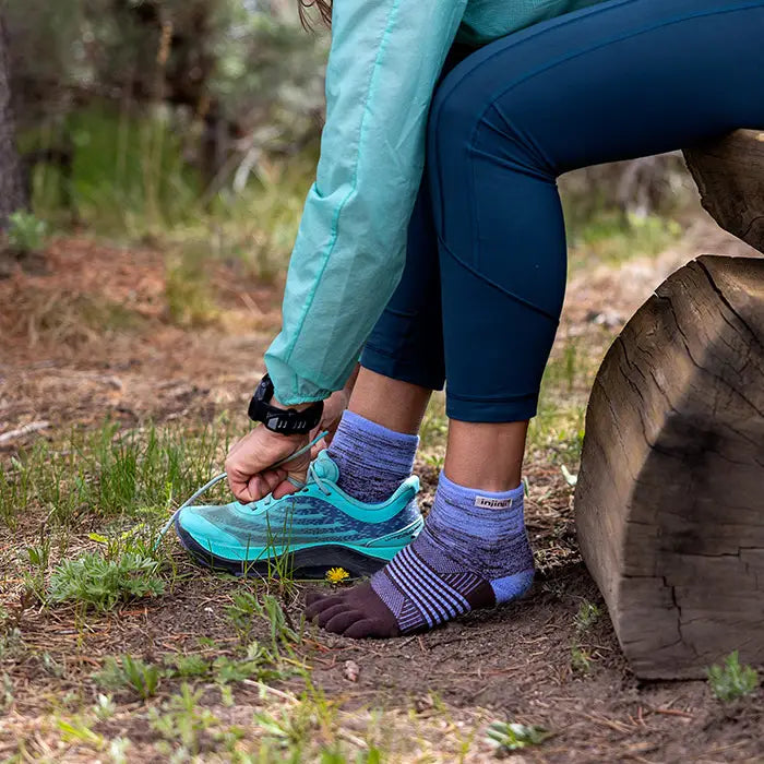Injinji TRAIL Women's Mini Crew - Periwinkle