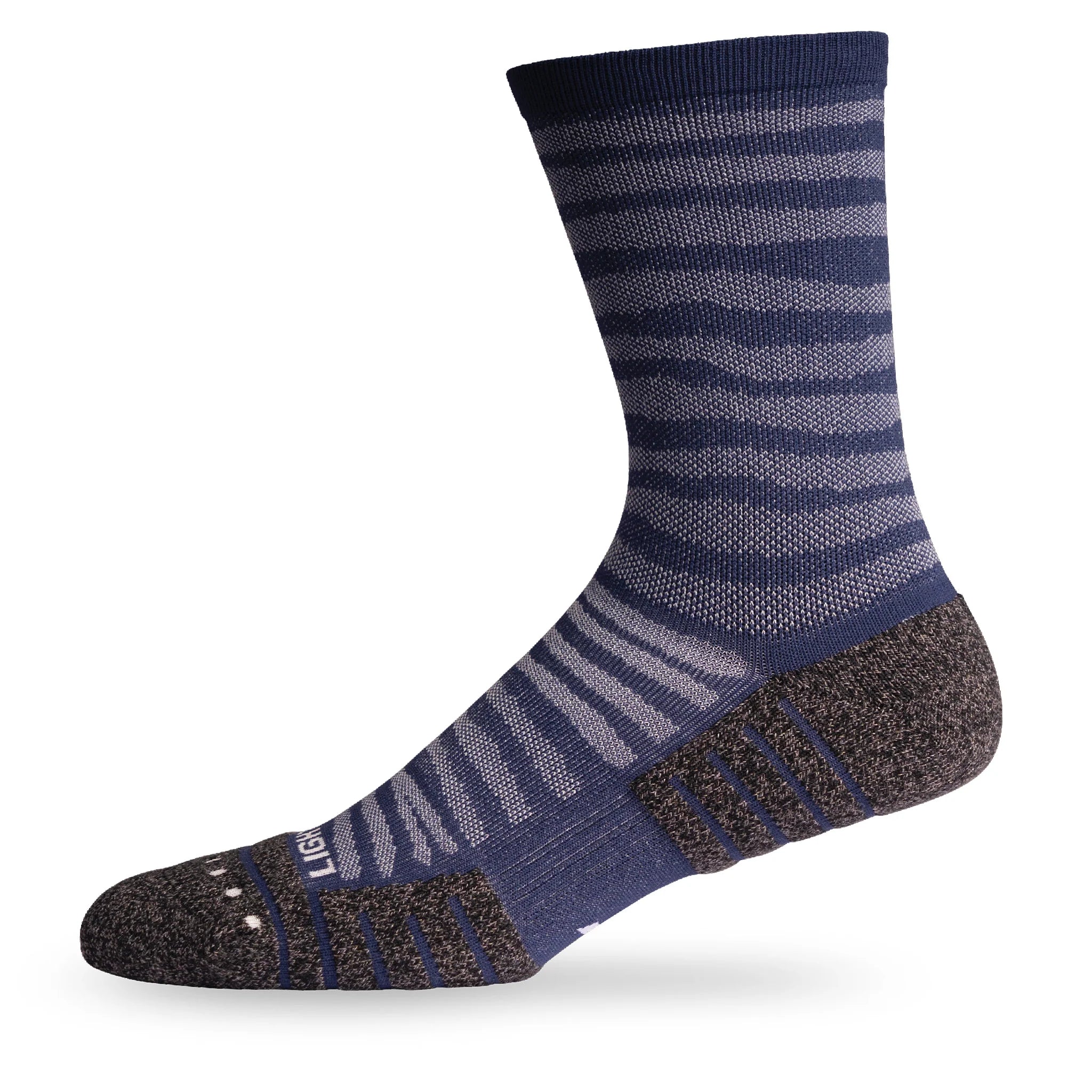 Lightfeet Performance Sports Socks - Raster Half Crew (Navy)