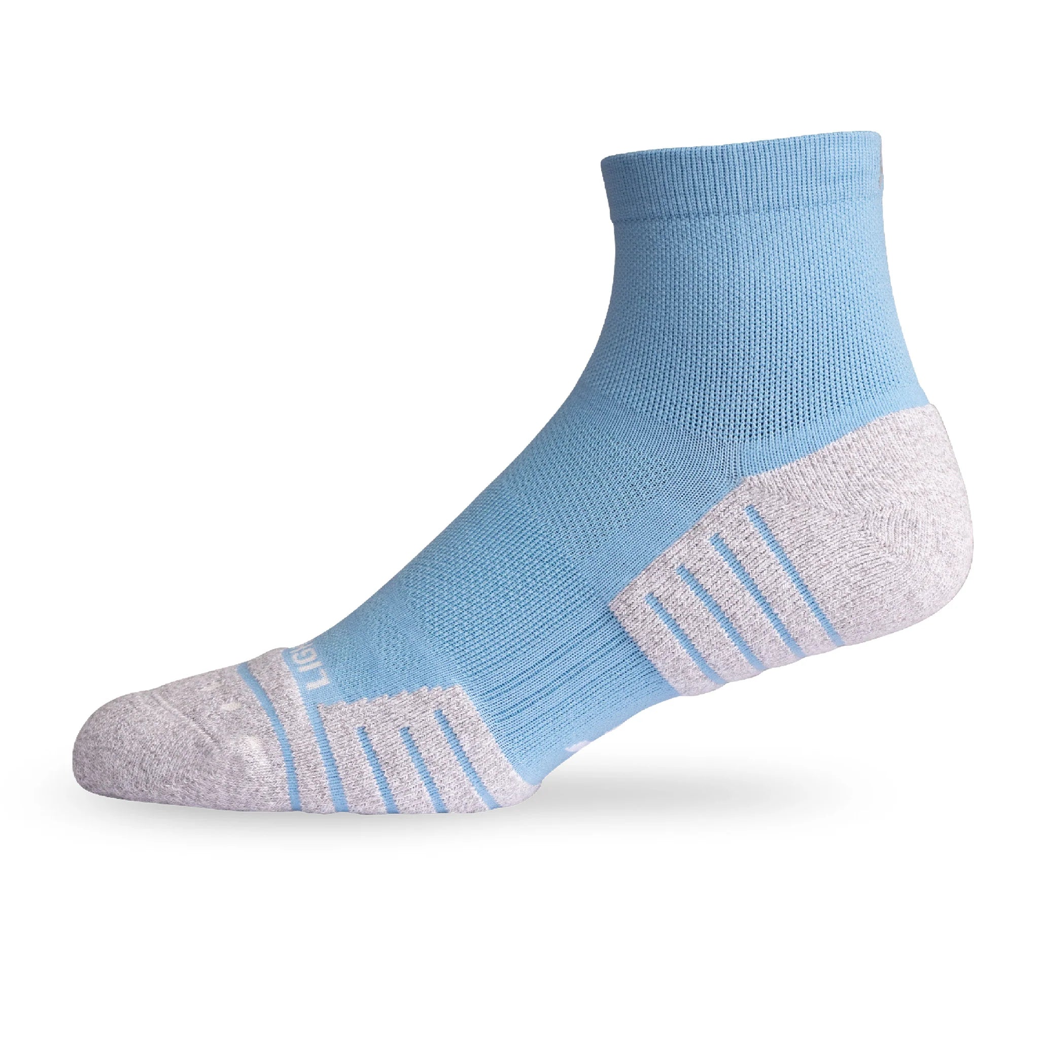 Lightfeet Performance Quarter Sports Socks - Soft Blue