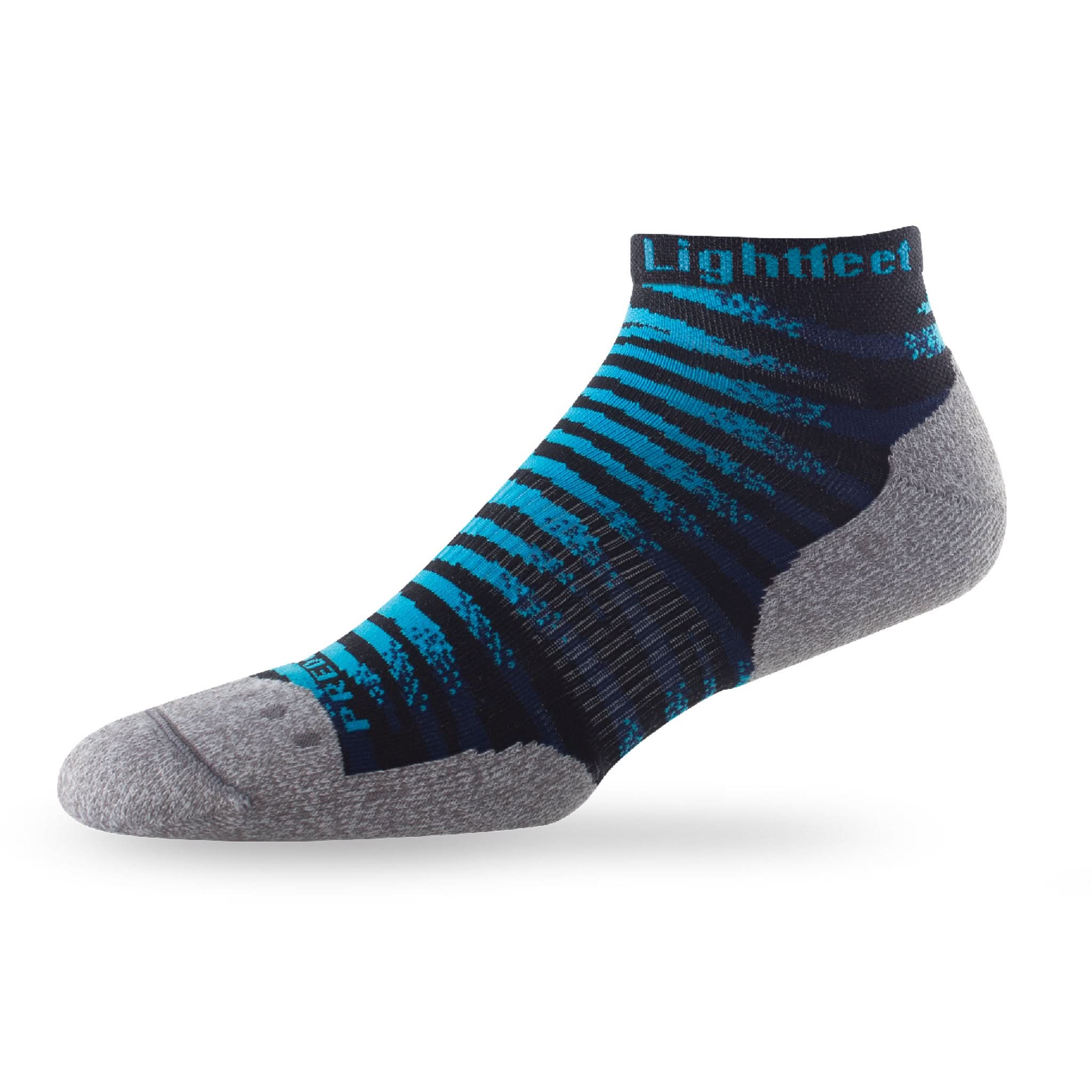 Lightfeet Predator Mini Crew Socks - Black Aqua Navy