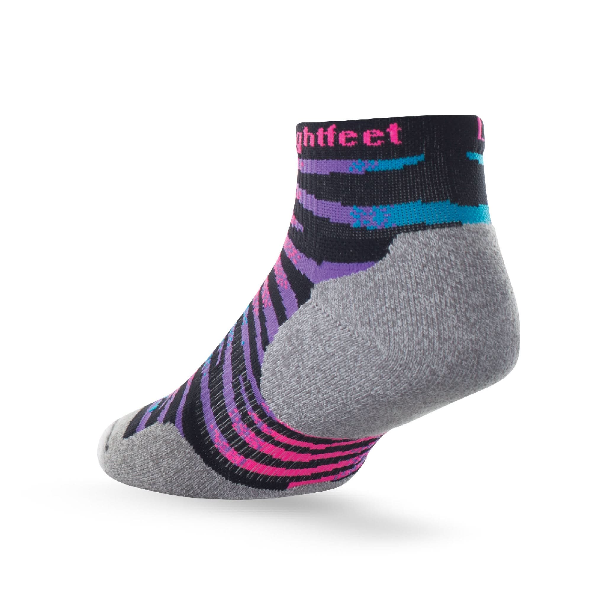 Lightfeet Predator Mini Crew Socks - Black/Pink