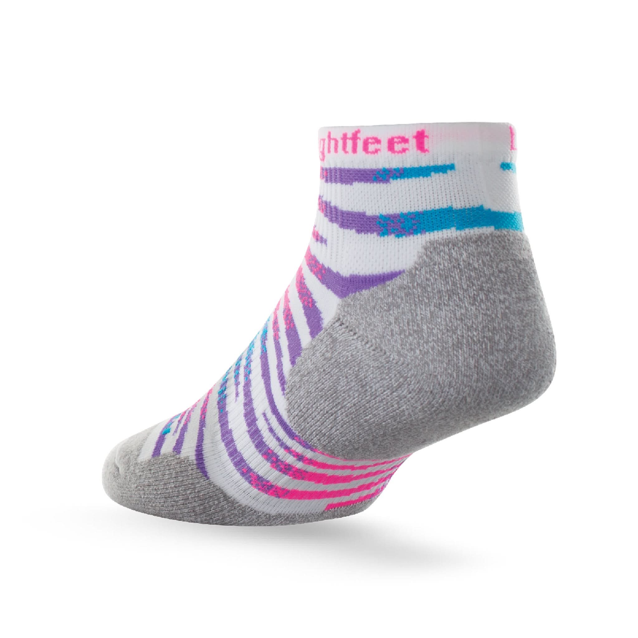 Lightfeet Predator Mini Crew Socks - White/Pink