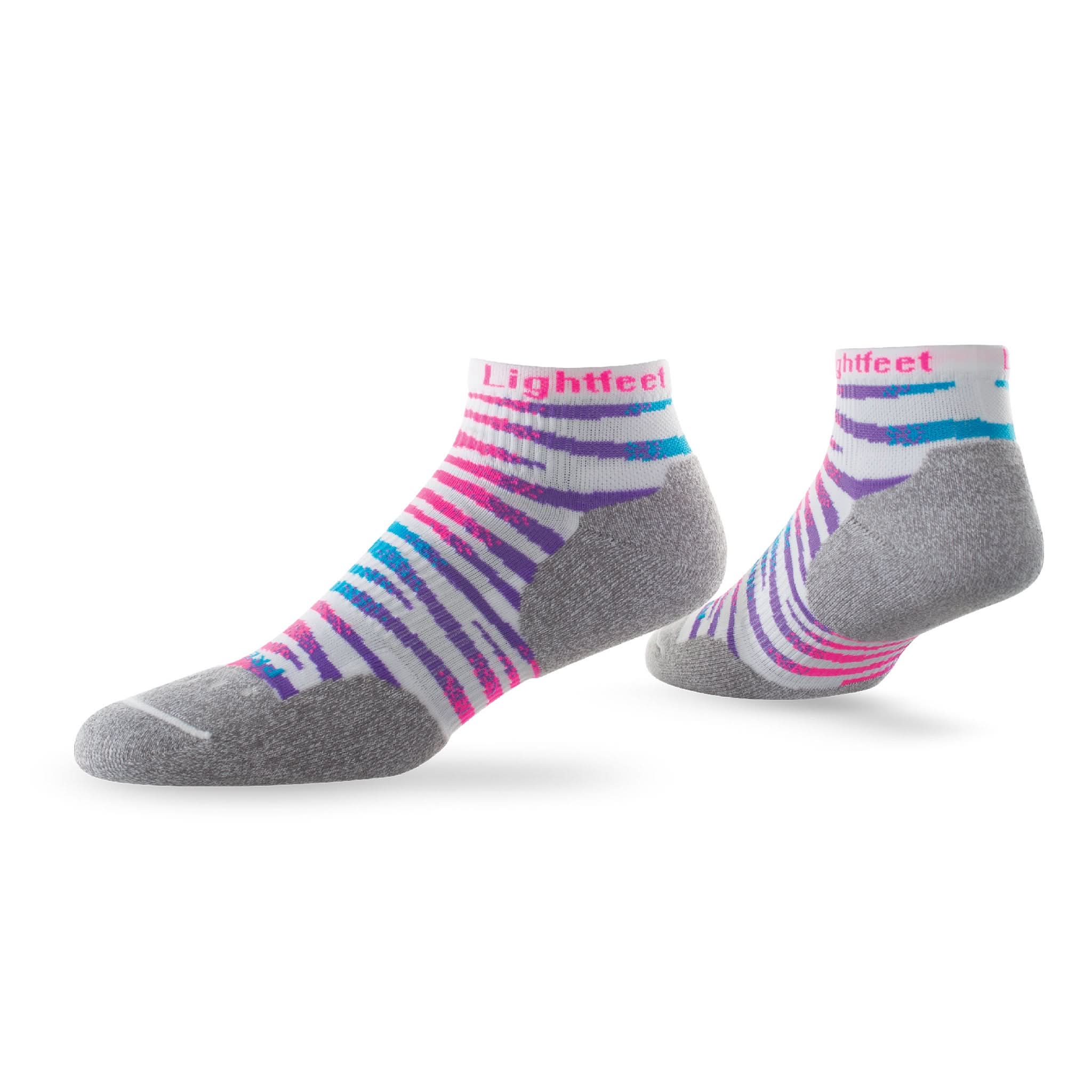 Lightfeet Predator Mini Crew Socks - White/Pink