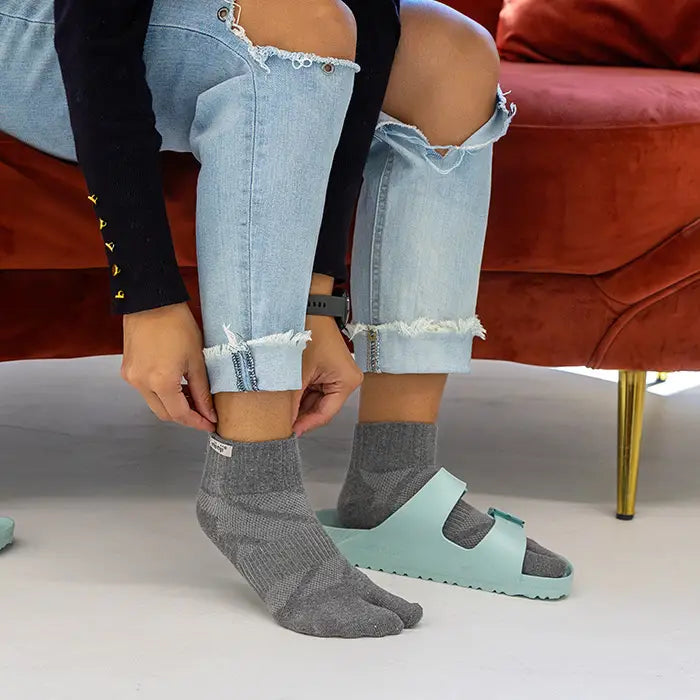 Injinji SPLIT-TOE Mini Crew - Ash