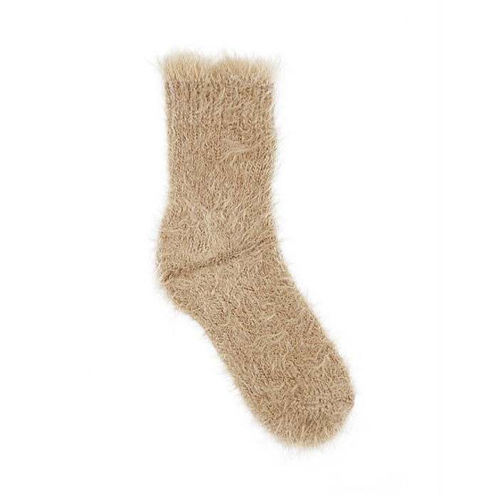 Levante Furry Plush Socks - Clay