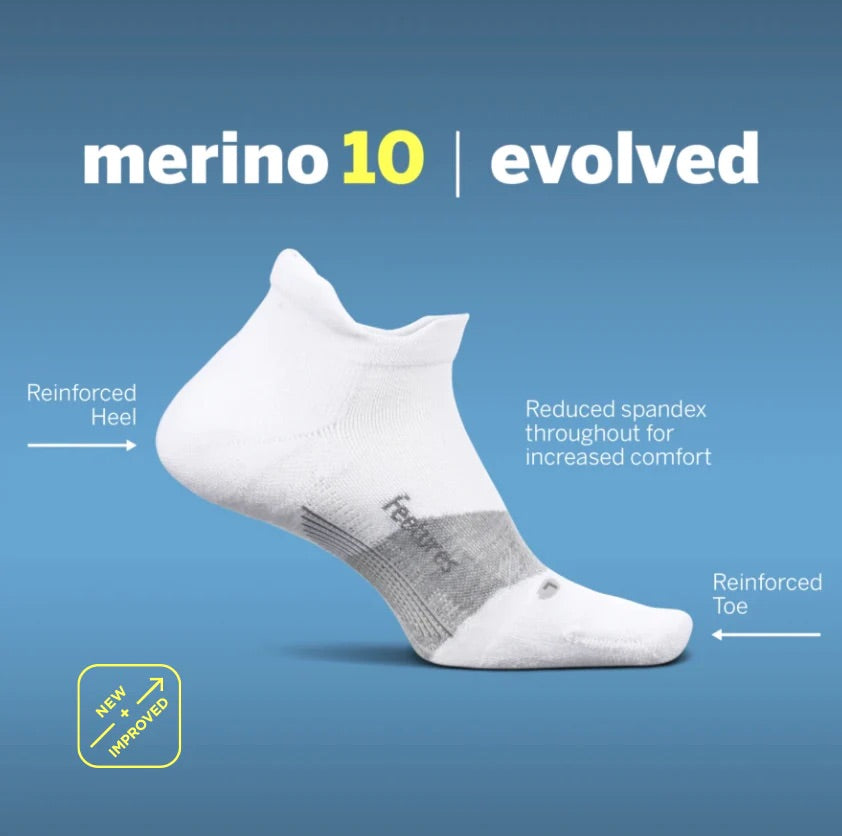 Feetures! Merino 10 Cushion QTR - Charcoal