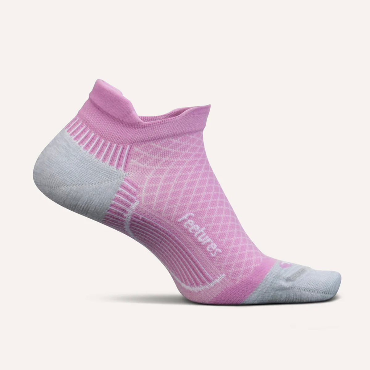 Feetures! Plantar Fasciitis Compression Sock - Push Thru Pink
