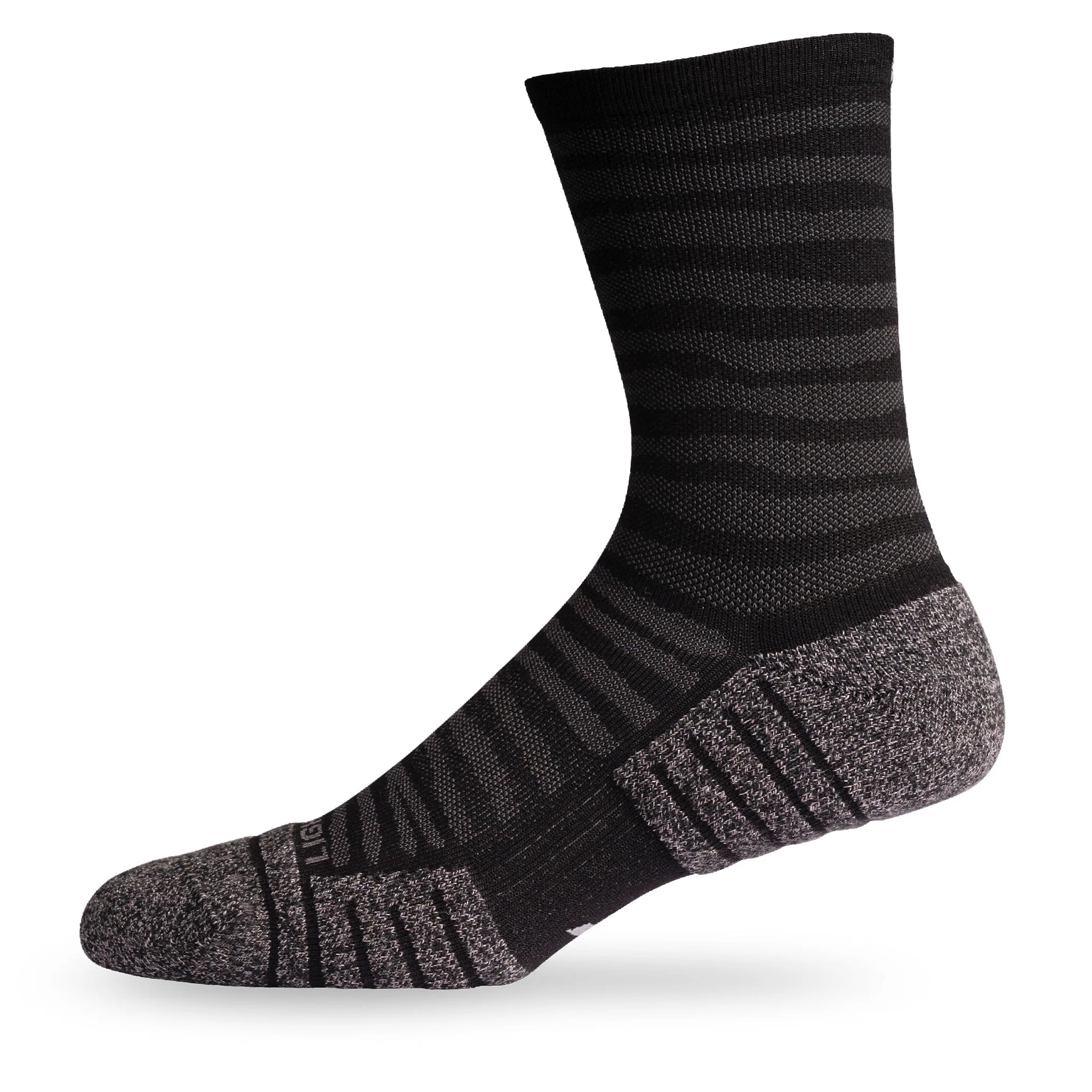 Lightfeet Performance Sports Socks - Raster Half Crew (Black)
