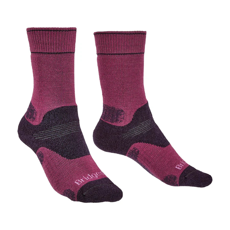 Bridgedale Women's MERINO Performance HIKE Socks (Berry/Plum)