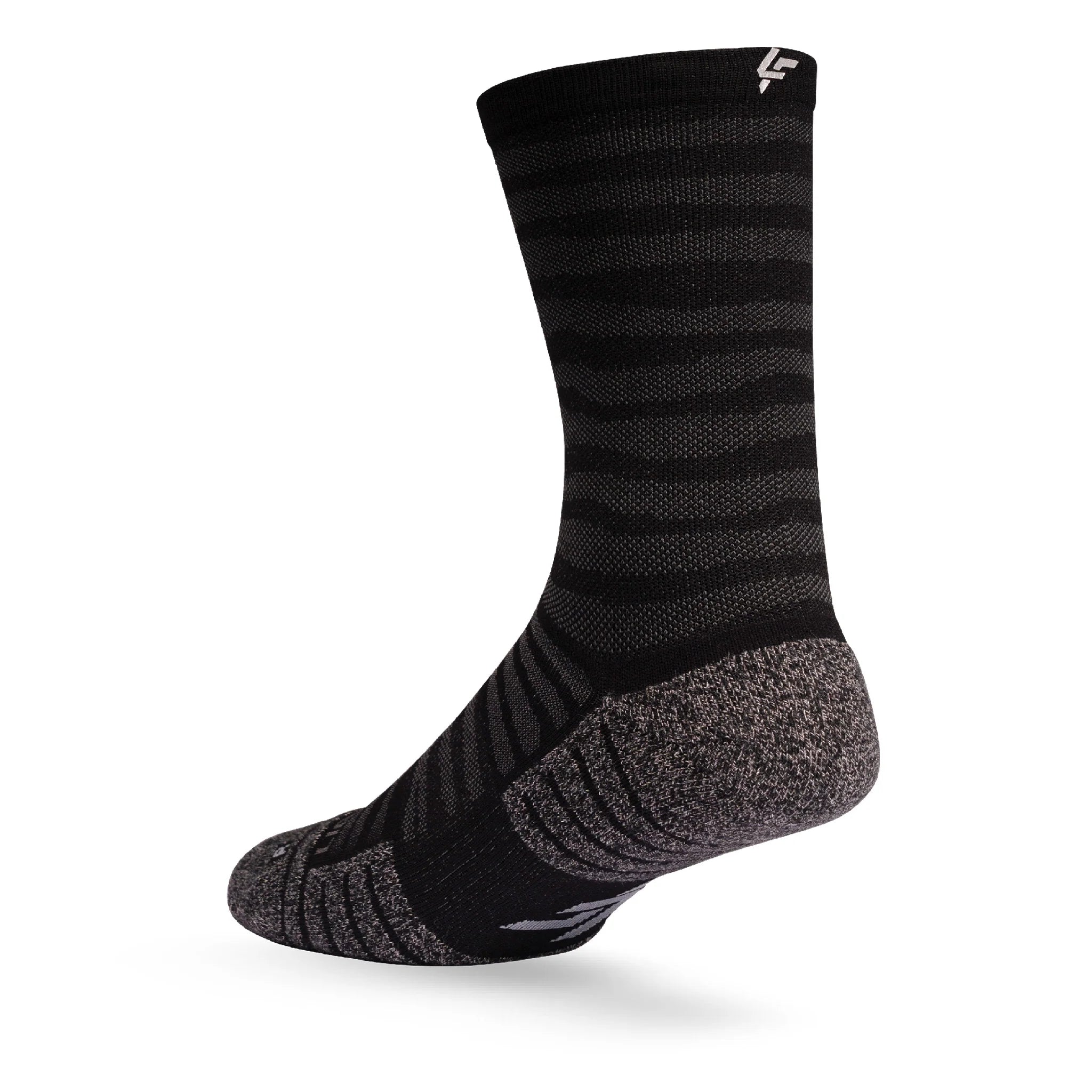Lightfeet Performance Sports Socks - Raster Half Crew (Black)