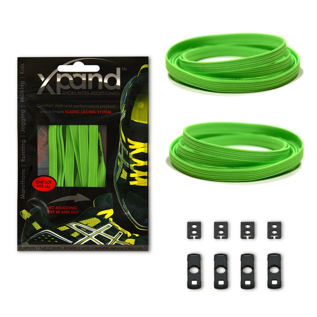 XPand No-Tie Laces (Neon Green)