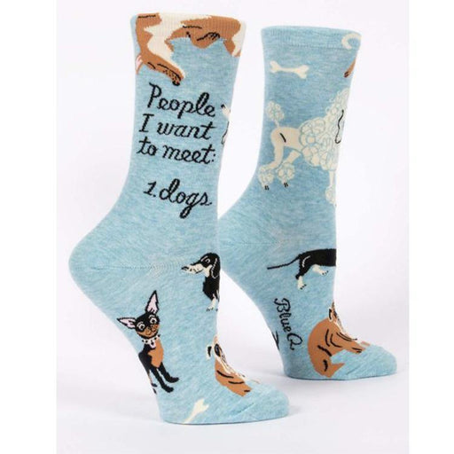 Blue Q People to Meet: Dogs Women's Socks - socksforliving.com