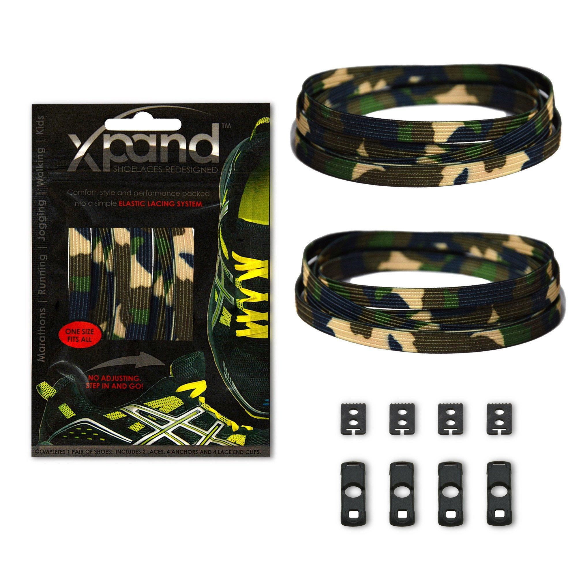 XPand No-Tie Laces (Green Camo)