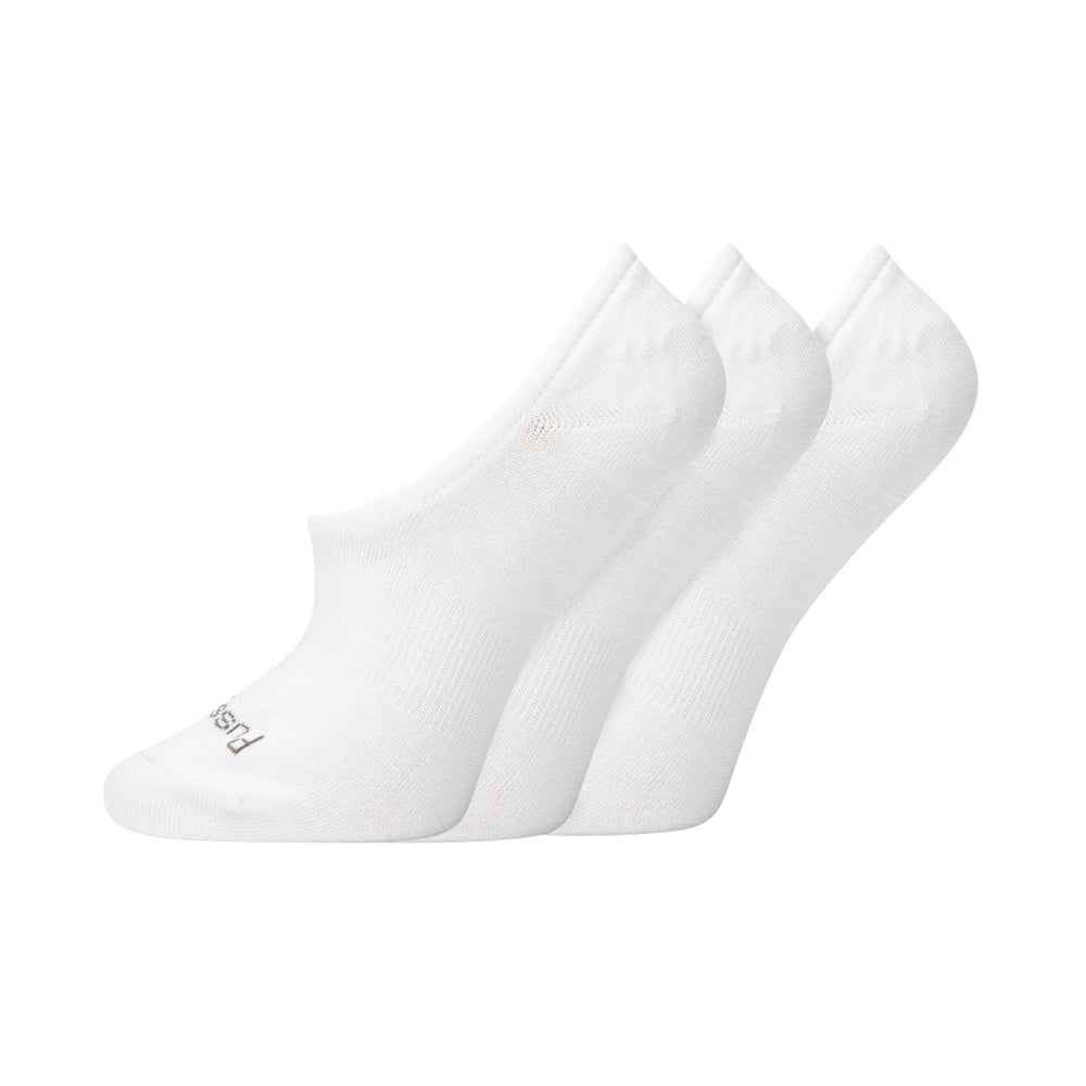 Pussyfoot Women's Bamboo Invisible - 3 pack (White)