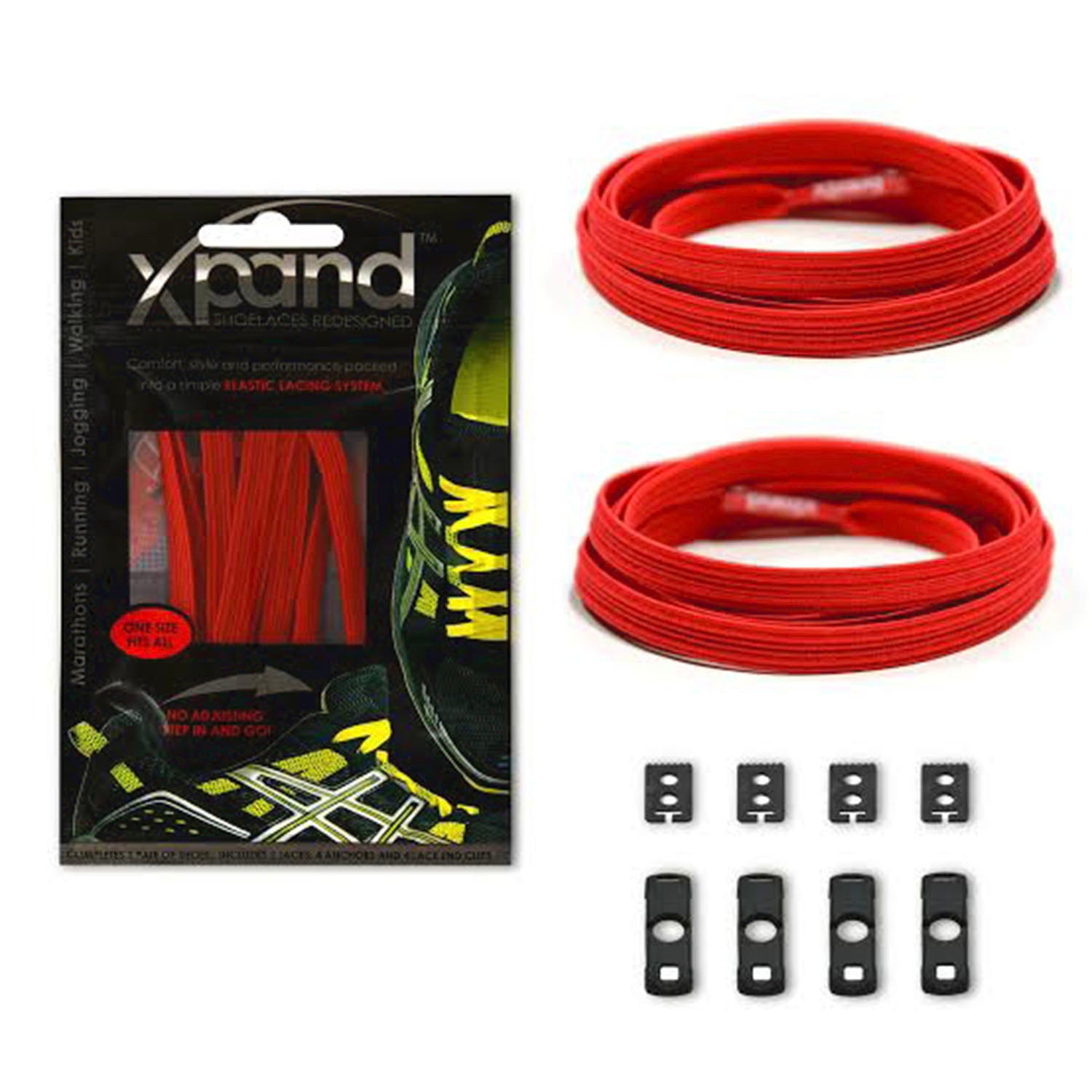 XPand No-Tie Laces (Red)
