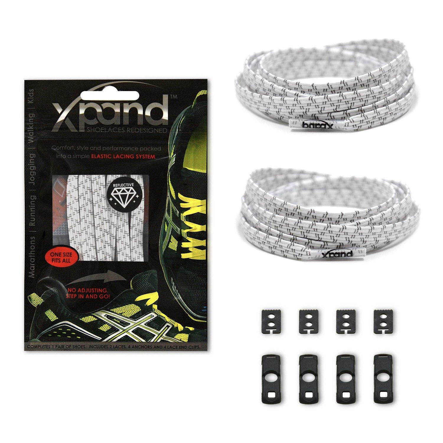 XPand Original No-Tie Shoe Laces (White Reflective) - socksforliving.com