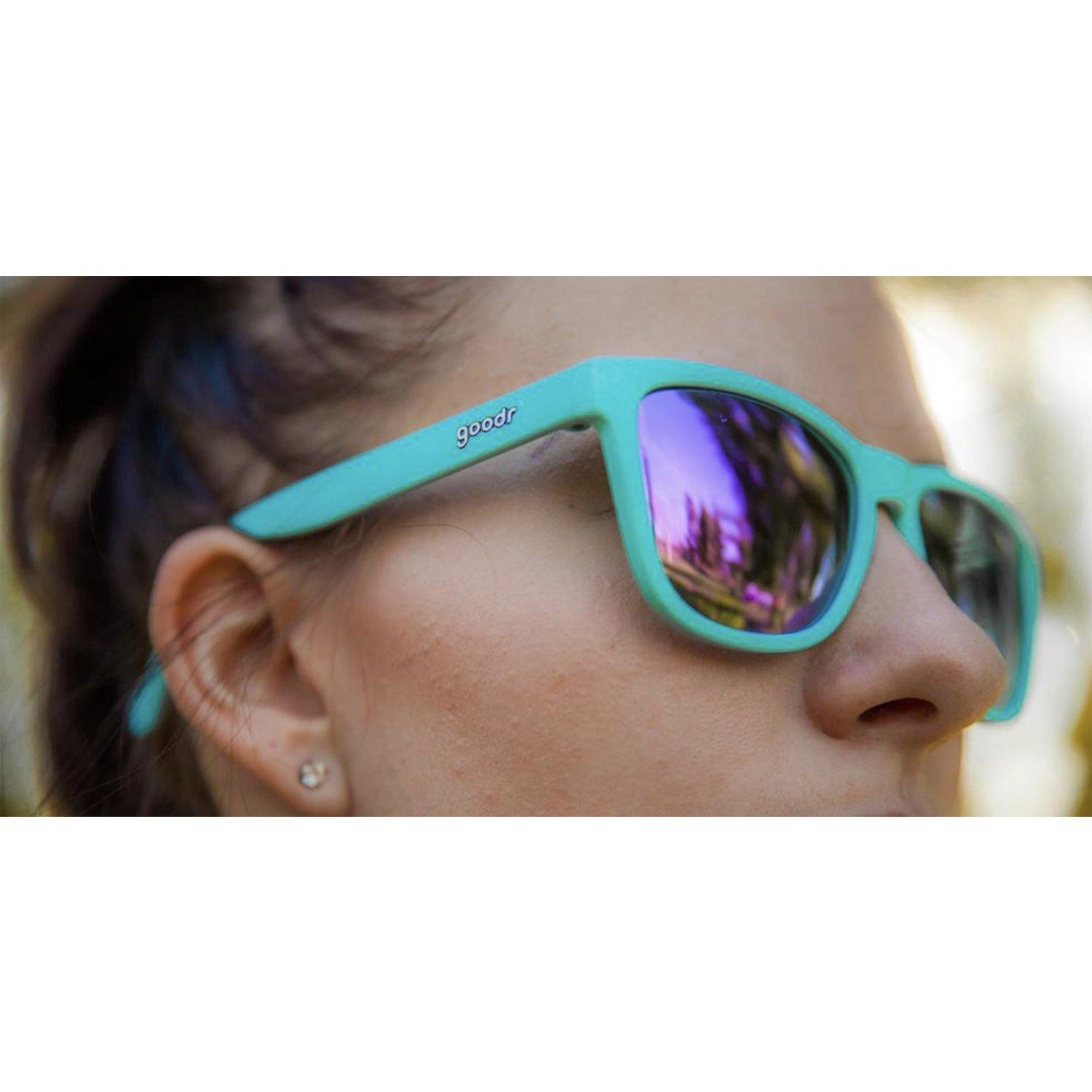 Goodr Sunglasses - Electric Dinotopia Carnival - socksforliving.com