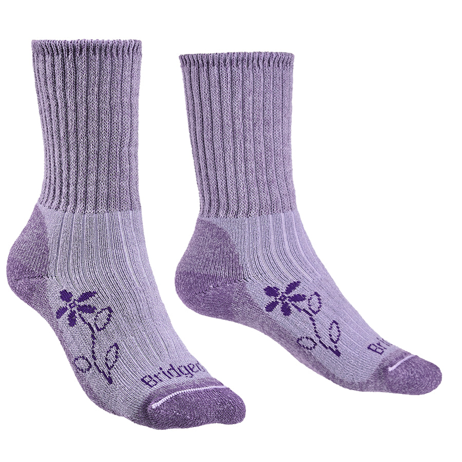Bridgedale Women's MERINO HIKE Comfort Socks (Midweight Violet)