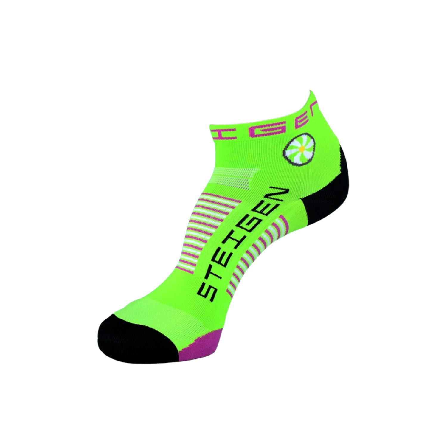 Steigen Running 1/4 Crew Socks - Fluro Green