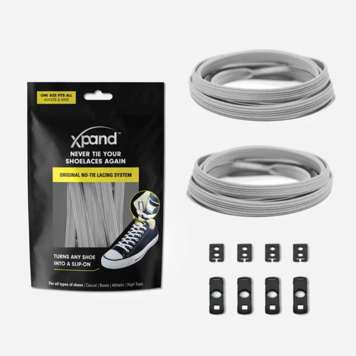 XPand Original No-Tie Shoe Laces (Steel) - socksforliving.com
