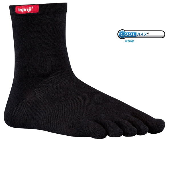 Injinji SPORT Crew Socks - Black