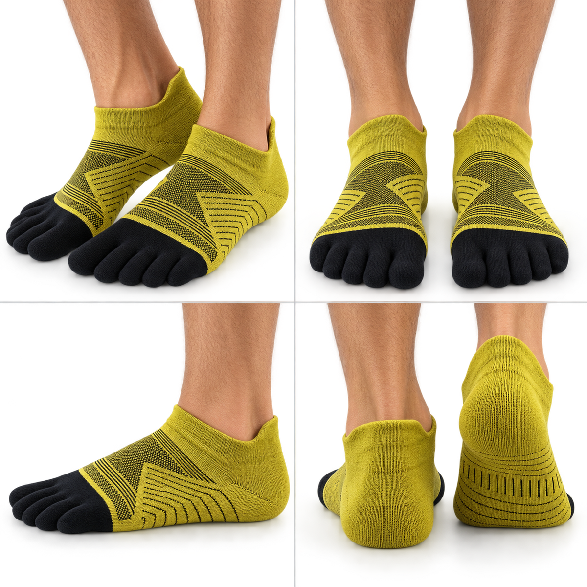 GearSocks Merino Lightweight Toe Socks - Black Nitro