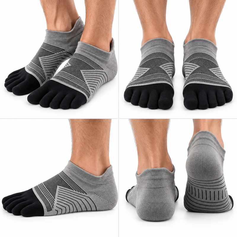 GearSocks Merino Lightweight Toe Socks - Black Smoke