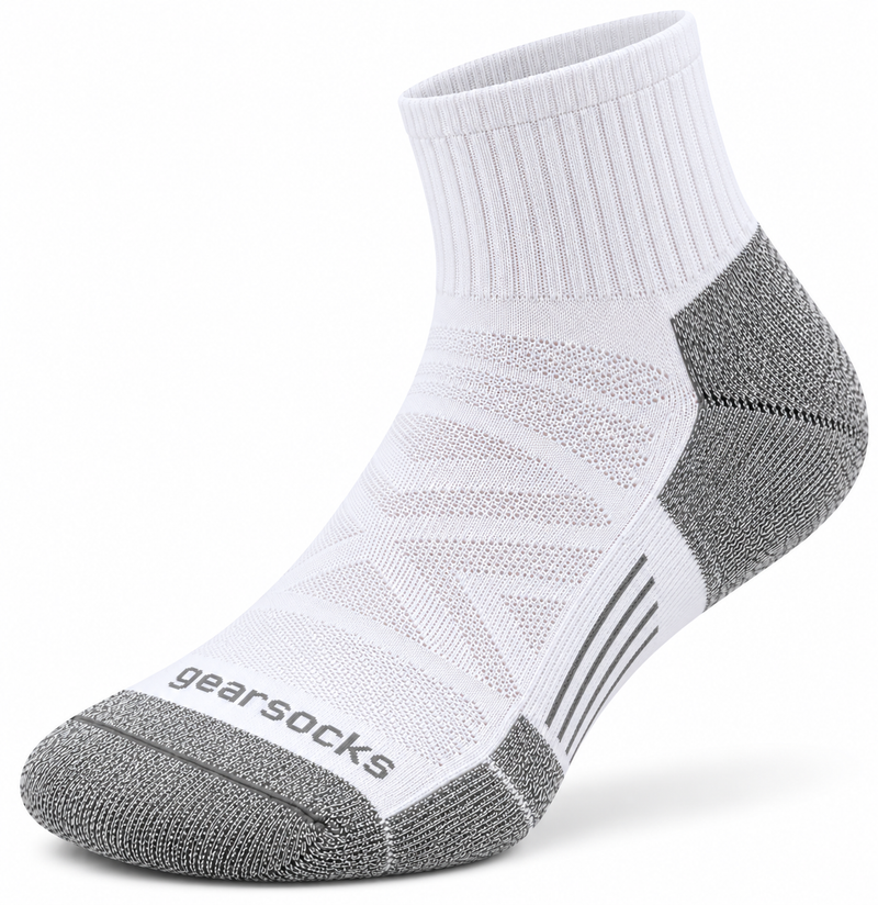 GearSocks Elite | Eco Coolmax® Running Socks - Mini Crew (Snow)