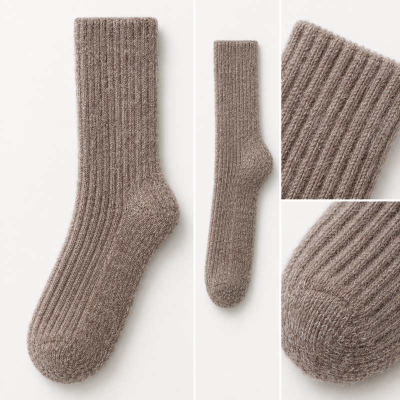 ‘The Hug’ Cashmere Comfort Socks - Cocoa