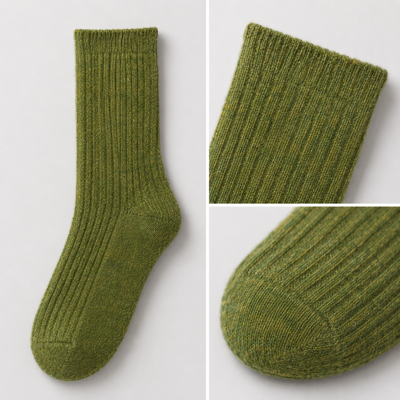 ‘The Hug’ Cashmere Comfort Socks - Moss