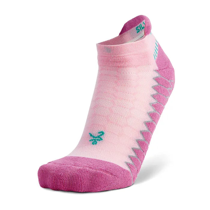 Balega Silver No Show Socks - Super Pink