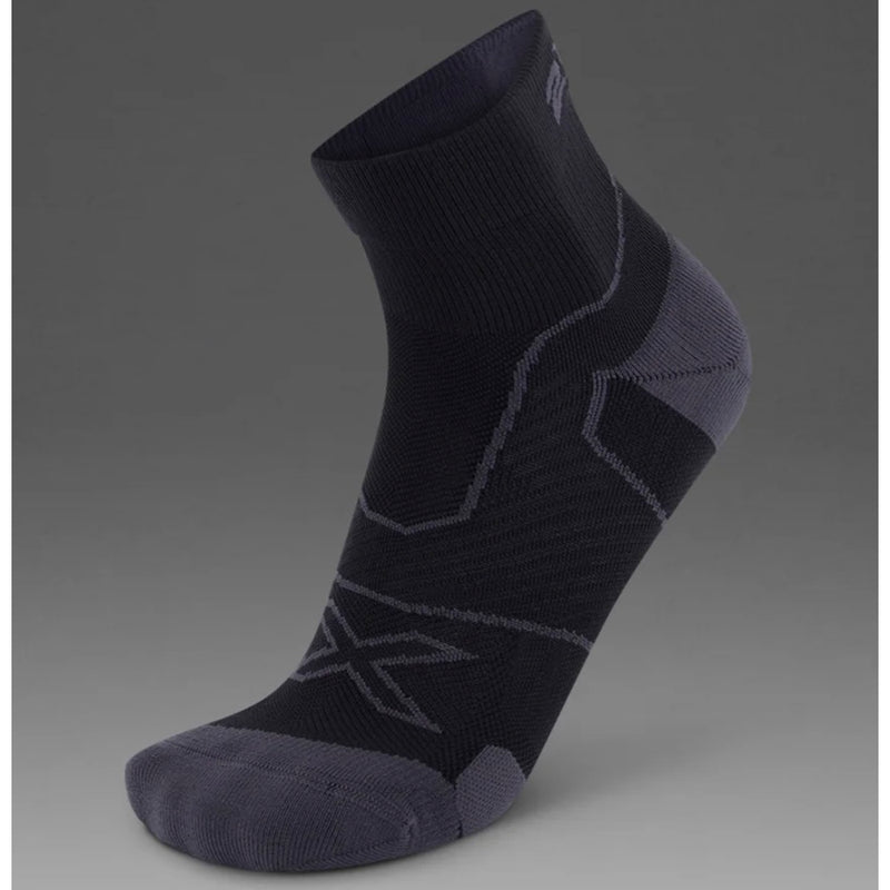 2XU Vectr Cushion 1/4 Crew Compression Socks - Black