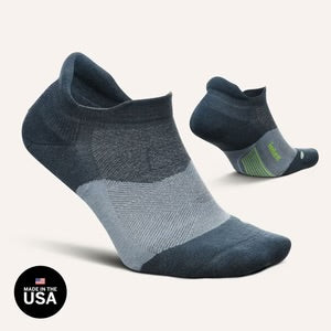 Feetures! Merino 10 Cushion No Show Tab - Stormy