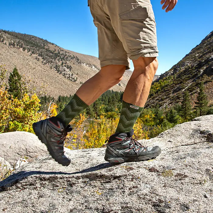 Injinji Outdoor Midweight Merino Wool Crew - Forest