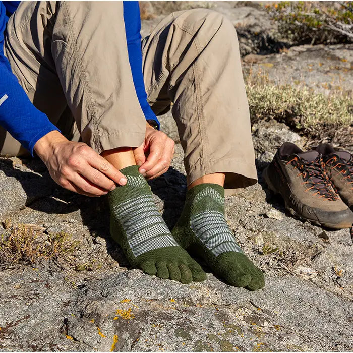 Injinji Outdoor Midweight Merino Wool Mini Crew - Forest