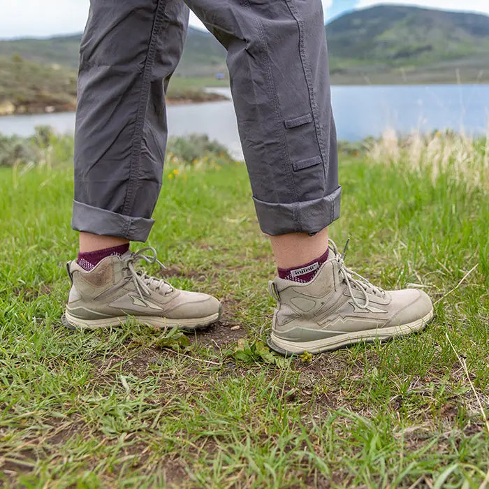 Injinji Outdoor Midweight Merino Wool Mini Crew - Garnet