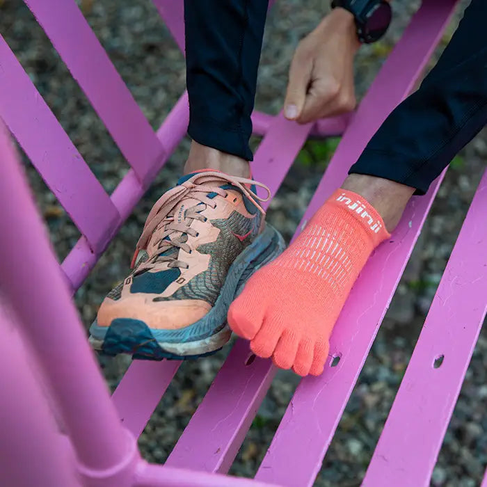 Balega Silver No Show Socks Super Pink —