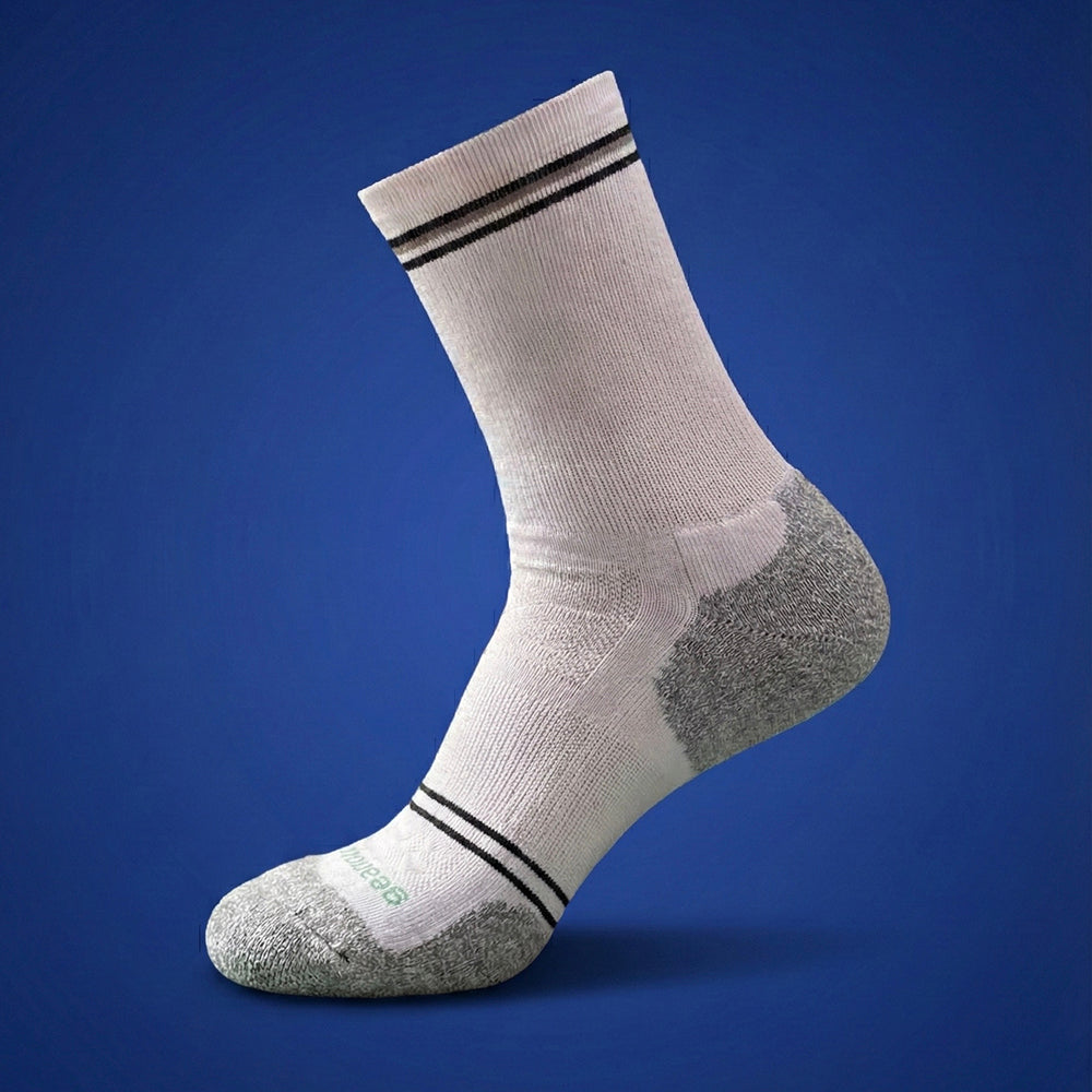 GearSocks Bamboo Glide Run Socks - White Crew