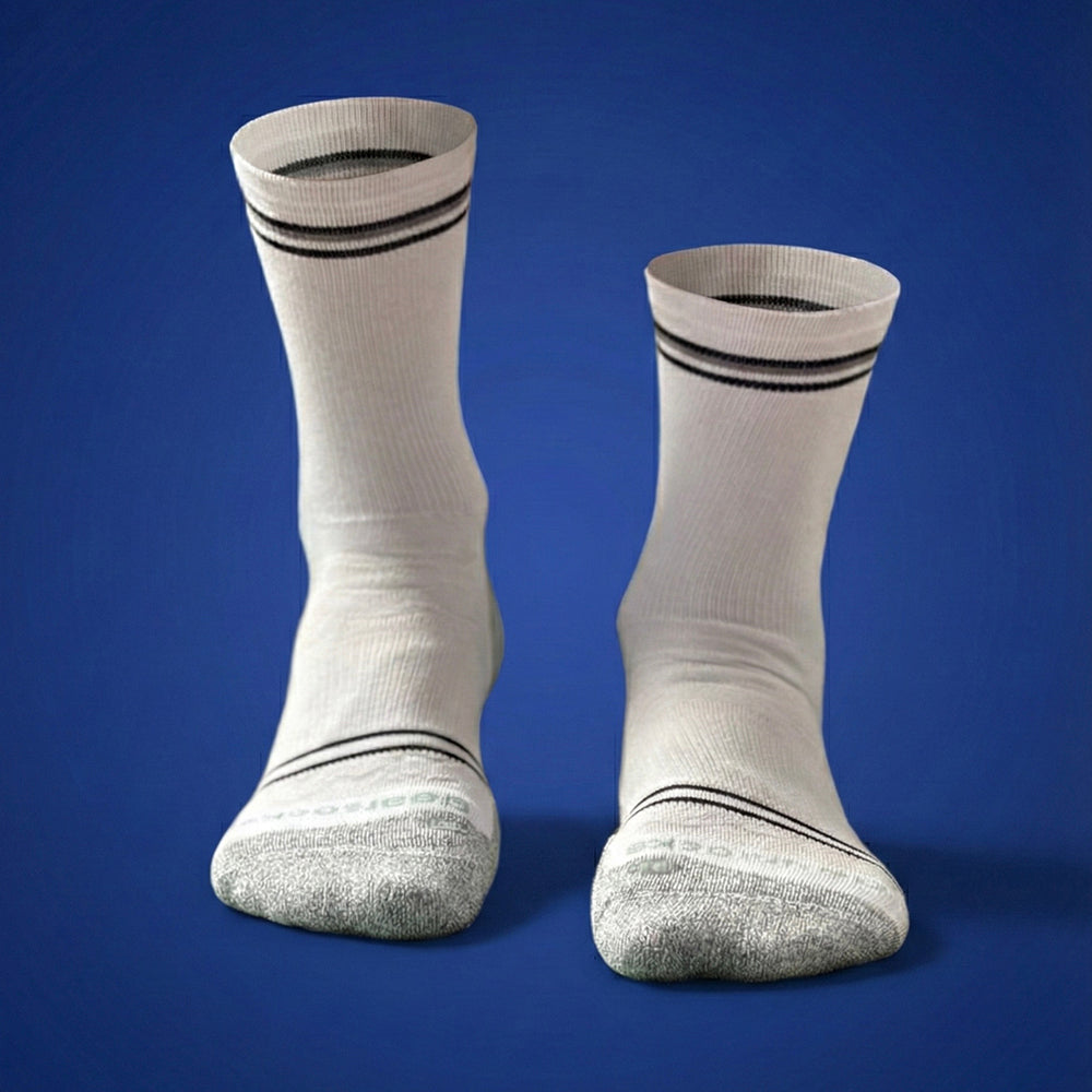 GearSocks Bamboo Glide Run Socks - White Crew