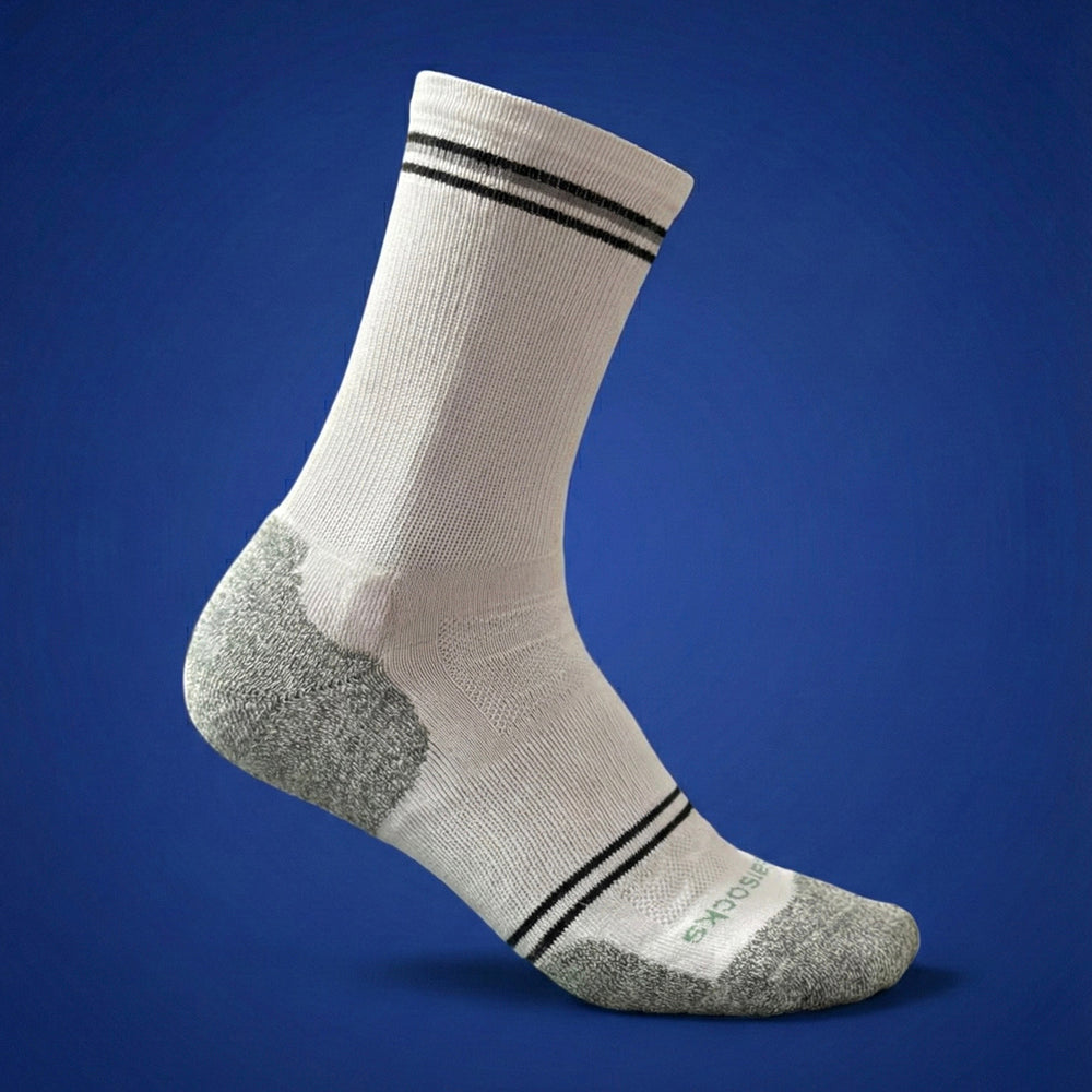 GearSocks Bamboo Glide Run Socks - White Crew